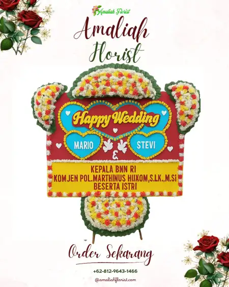 Papan Bunga Pernikahan Pantoloan Boya